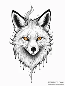 Tattoo sketch, fear eater fox, a cunning fox,... - эскиз тату (№1752362282_0, 12.07.2025 23:18) — Tatufoto.com