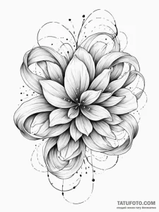 Tattoo sketch, flowing abstract fabric, a pie... - эскиз тату (№1752365168_0, 13.07.2025 00:06) — Tatufoto.com