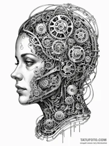Tattoo sketch, ghost in the machine, a subtle... - эскиз тату (№1752366013_0, 13.07.2025 00:20) — Tatufoto.com