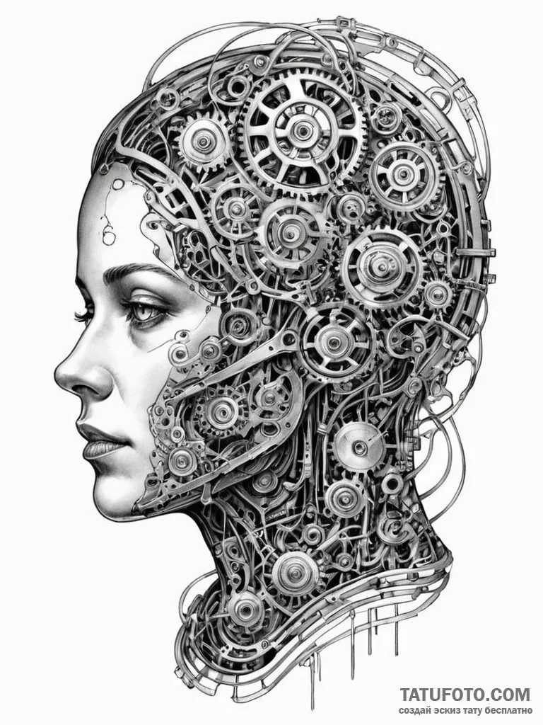 Tattoo sketch, ghost in the machine, a subtle... - эскиз тату (№1752366013_0, 13.07.2025 00:20) — Tatufoto.com