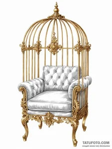 Tattoo sketch, gilded cage of comfort, an orn... - эскиз тату (№1752366267_0, 13.07.2025 00:24) — Tatufoto.com