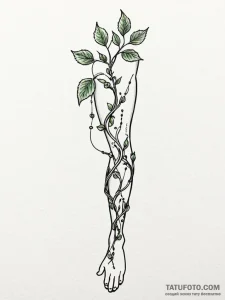 Tattoo sketch, growing data vine, a delicate... - эскиз тату (№1752367612_0, 13.07.2025 00:46) — Tatufoto.com
