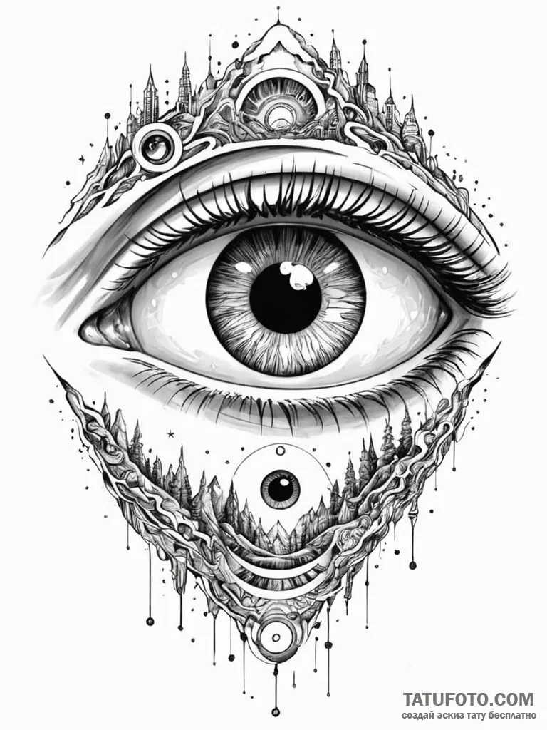 Tattoo sketch, glimpse of the metaverse, a st... - эскиз тату (№1752367780_0, 13.07.2025 00:49) — Tatufoto.com