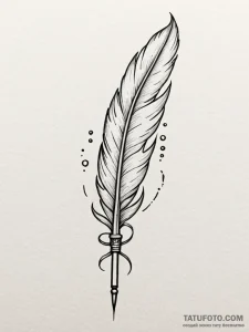 Tattoo sketch, gryphon's feather, digital qui... - эскиз тату (№1752368531_0, 13.07.2025 01:02) — Tatufoto.com