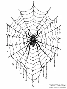 Tattoo sketch, glimmering web of life, a deta... - эскиз тату (№1752369289_0, 13.07.2025 01:14) — Tatufoto.com