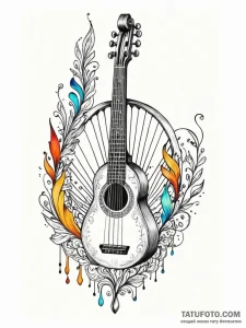 Tattoo sketch, harmonic healer's instrument,... - эскиз тату (№1752370316_0, 13.07.2025 01:31) — Tatufoto.com