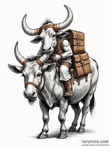 Tattoo sketch, heavy load, light spirit, a st... - эскиз тату (№1752370828_0, 13.07.2025 01:40) — Tatufoto.com