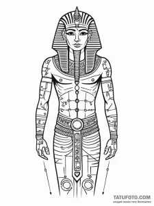Tattoo sketch, hieroglyphic hacker, an ancien... - эскиз тату (№1752371334_0, 13.07.2025 01:48) — Tatufoto.com