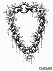 Tattoo sketch, heavy chains, broken free, mas... - эскиз тату (№1752373400_0, 13.07.2025 02:23) — Tatufoto.com