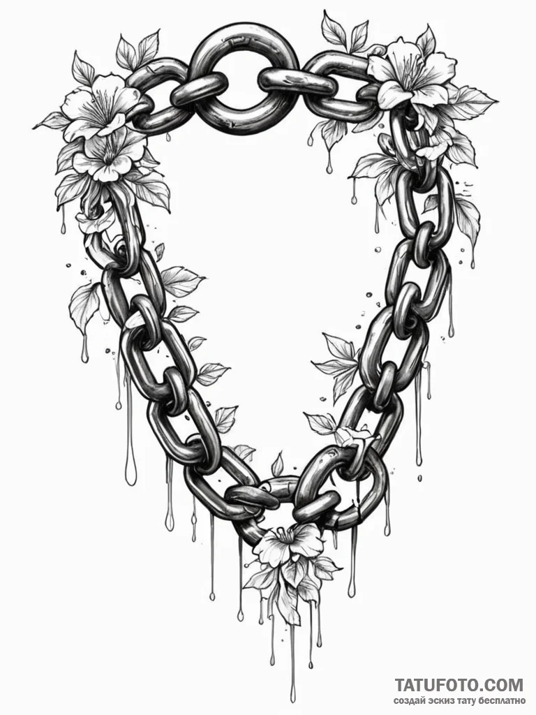 Tattoo sketch, heavy chains, broken free, mas… — эскиз тату (№1752373400_0, 13.07.2025 02:23) — Tatufoto.com