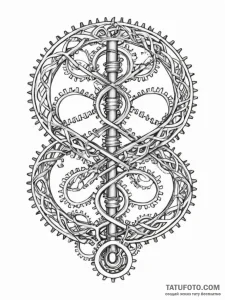 Tattoo sketch, infinity loop of innovation, a... - эскиз тату (№1752373992_0, 13.07.2025 02:33) — Tatufoto.com