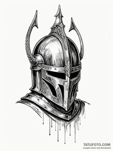 Tattoo sketch, ironclad ideals, a medieval kn... - эскиз тату (№1752374414_0, 13.07.2025 02:40) — Tatufoto.com