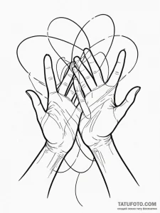 Tattoo sketch, invisible threads of connectio... - эскиз тату (№1752375006_0, 13.07.2025 02:50) — Tatufoto.com