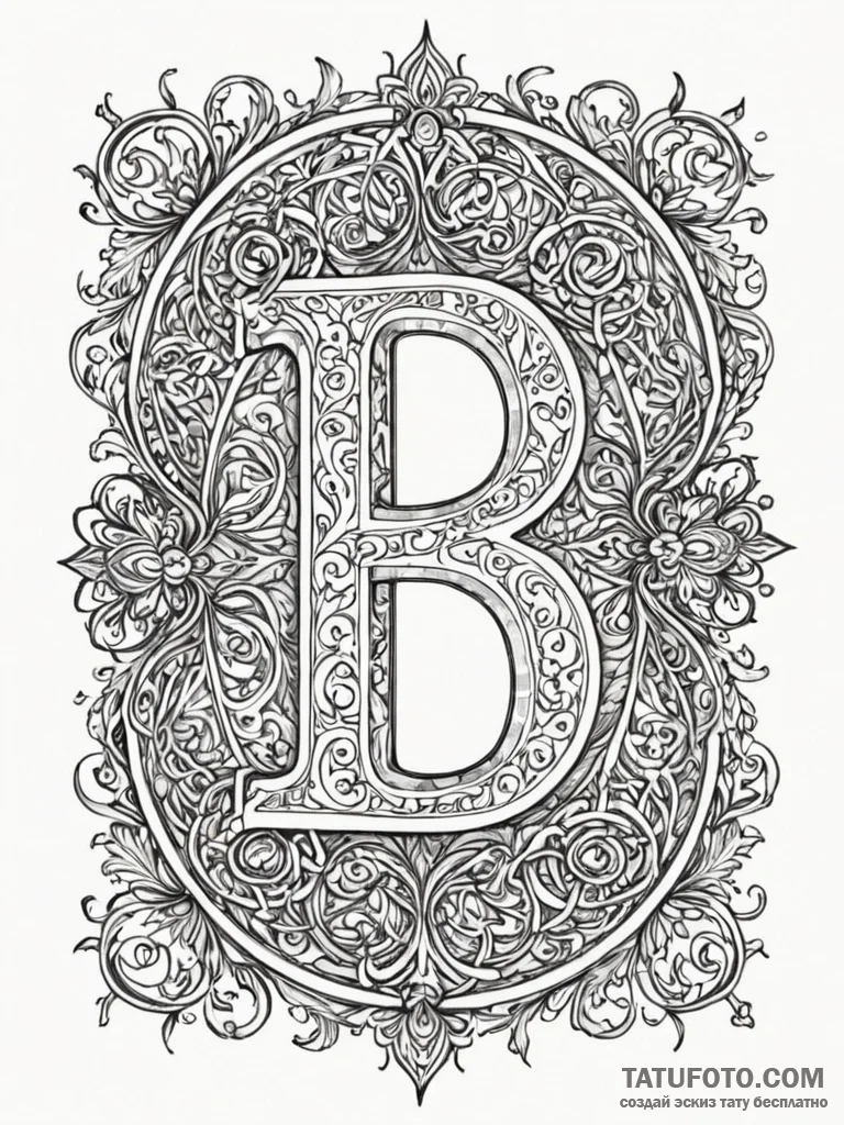 Tattoo sketch, illuminated manuscript, digita… — эскиз тату (№1752375175_0, 13.07.2025 02:52) — Tatufoto.com