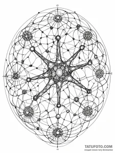 Tattoo sketch, interconnected microcosm, a cr... - эскиз тату (№1752375260_0, 13.07.2025 02:54) — Tatufoto.com
