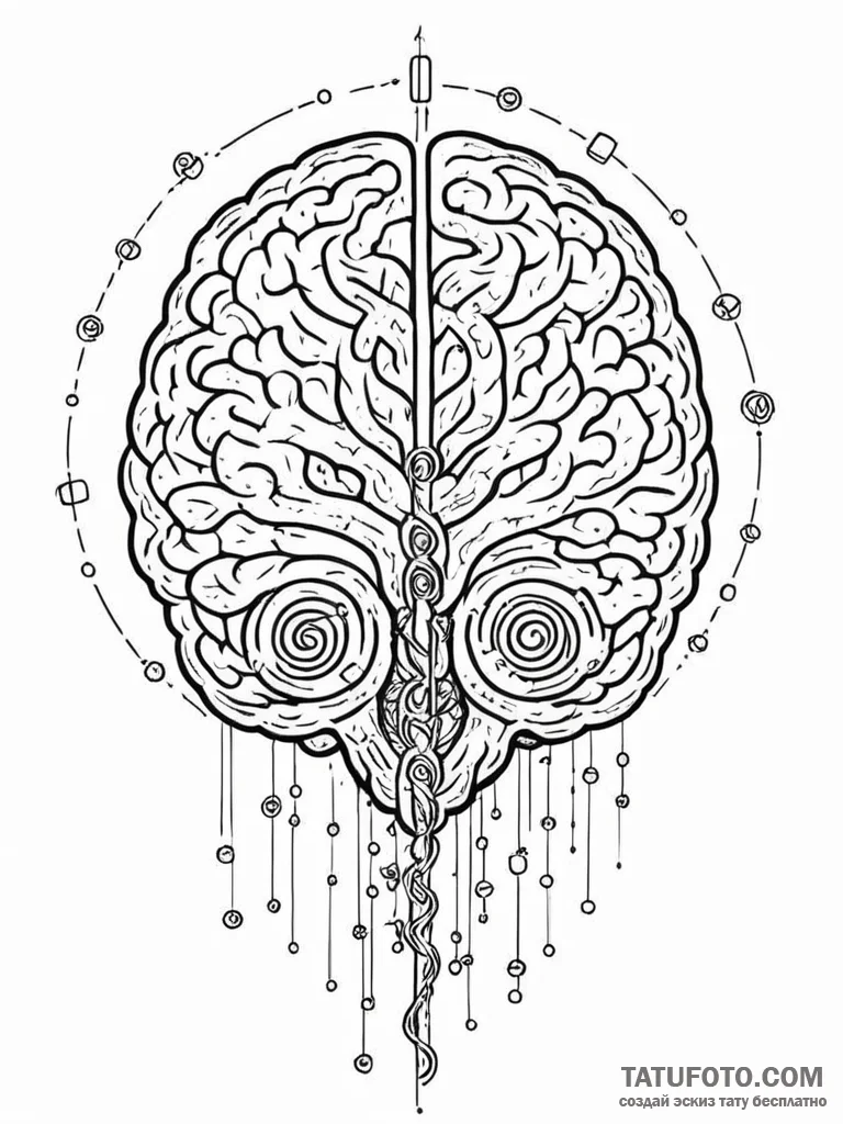 Tattoo sketch, inherited memory code, a styli... - эскиз тату (№1752375766_0, 13.07.2025 03:02) — Tatufoto.com