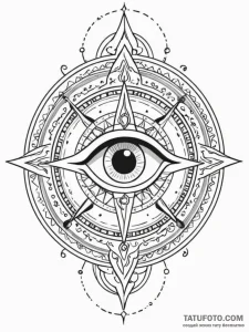 Tattoo sketch, intuition compass, a tradition... - эскиз тату (№1752376190_0, 13.07.2025 03:09) — Tatufoto.com