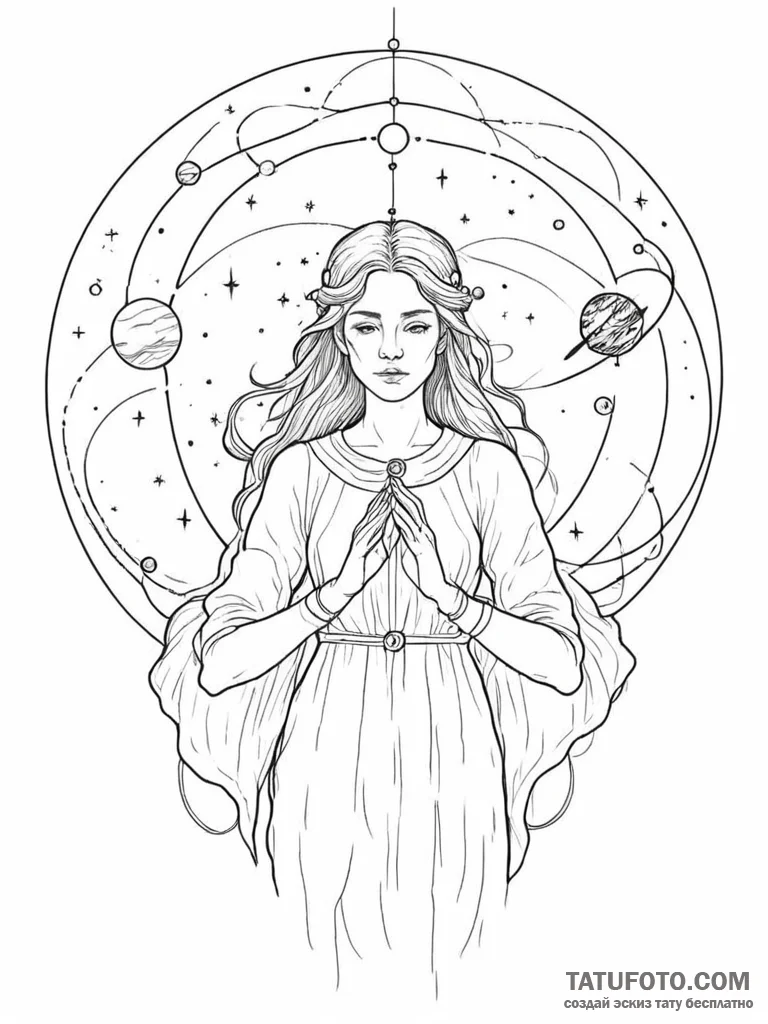 Tattoo sketch, invisible threads of fate (cos... - эскиз тату (№1752377204_0, 13.07.2025 03:26) — Tatufoto.com