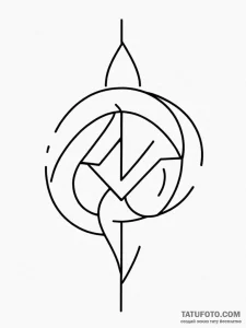 Tattoo sketch, icon of the unseen, a minimali... - эскиз тату (№1752377711_0, 13.07.2025 03:35) — Tatufoto.com
