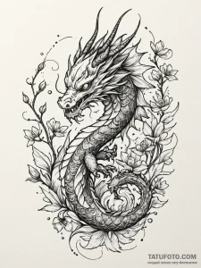 Tattoo sketch, xylograph of xeno-flora (biolu... - эскиз тату (№1752378303_0, 13.07.2025 03:45) — Tatufoto.com