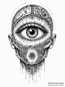 Tattoo sketch, x-ray gaze, truth revealed, a... - эскиз тату (№1752378815_0, 13.07.2025 03:53) — Tatufoto.com
