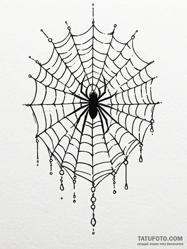 Tattoo sketch, glimmering web of life, a deta… — эскиз тату (№1752379748_0, 13.07.2025 04:09) — Tatufoto.com