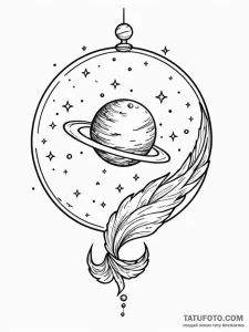 Tattoo sketch, captive comet: a small, brilli... - эскиз тату (№1752380085_0, 13.07.2025 04:14) — Tatufoto.com