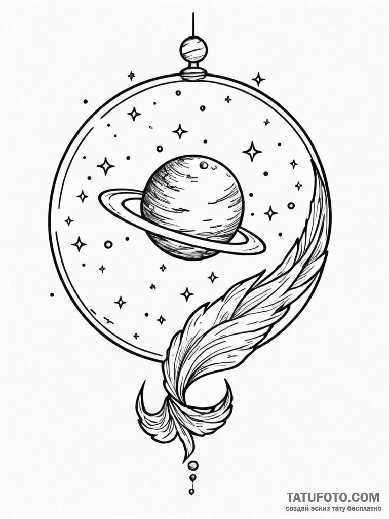 Tattoo sketch, captive comet: a small, brilli... - эскиз тату (№1752380085_0, 13.07.2025 04:14) — Tatufoto.com