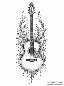 Tattoo sketch, future folk instrument, a trad... - эскиз тату (№1752380254_0, 13.07.2025 04:17) — Tatufoto.com