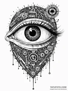 Tattoo sketch, x-ray gaze, truth revealed, a... - эскиз тату (№1752381610_0, 13.07.2025 04:40) — Tatufoto.com