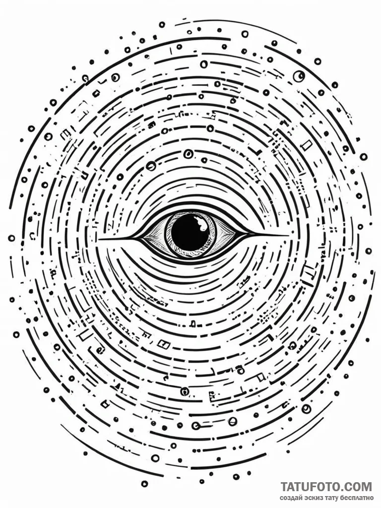 Tattoo sketch, eye of the storm (data vortex)… — эскиз тату (№1752382463_0, 13.07.2025 04:54) — Tatufoto.com