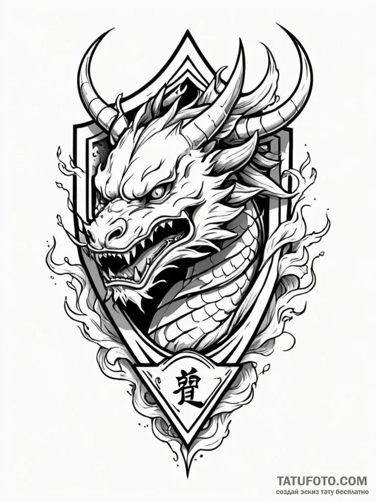 Tattoo sketch, knight’s crest, digital herald… — эскиз тату (№1752384336_0, 13.07.2025 05:25) — Tatufoto.com