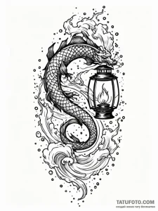 Tattoo sketch, light-speed lantern, an antiqu... - эскиз тату (№1752385276_0, 13.07.2025 05:41) — Tatufoto.com