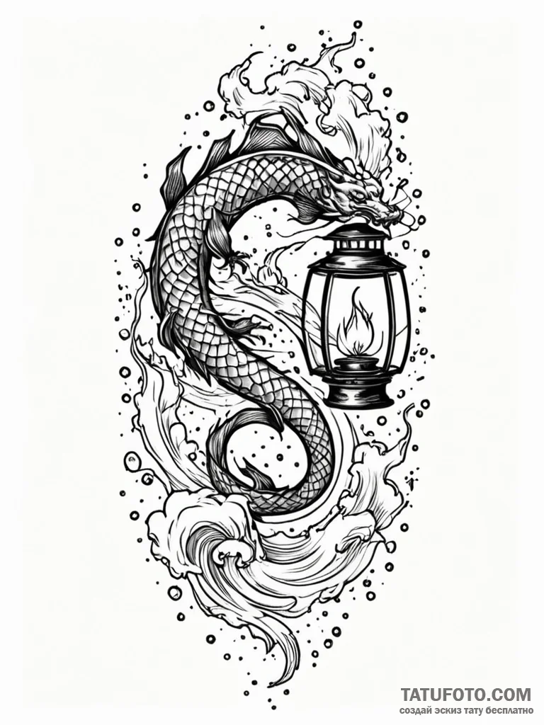 Tattoo sketch, light-speed lantern, an antiqu… — эскиз тату (№1752385276_0, 13.07.2025 05:41) — Tatufoto.com