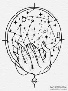 Tattoo sketch, displaced constellation, a fam... - эскиз тату (№1752385448_0, 13.07.2025 05:44) — Tatufoto.com