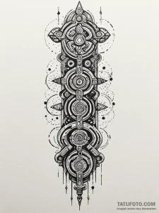 Tattoo sketch, primal programmer's totem, an... - эскиз тату (№1752386555_0, 13.07.2025 06:02) — Tatufoto.com