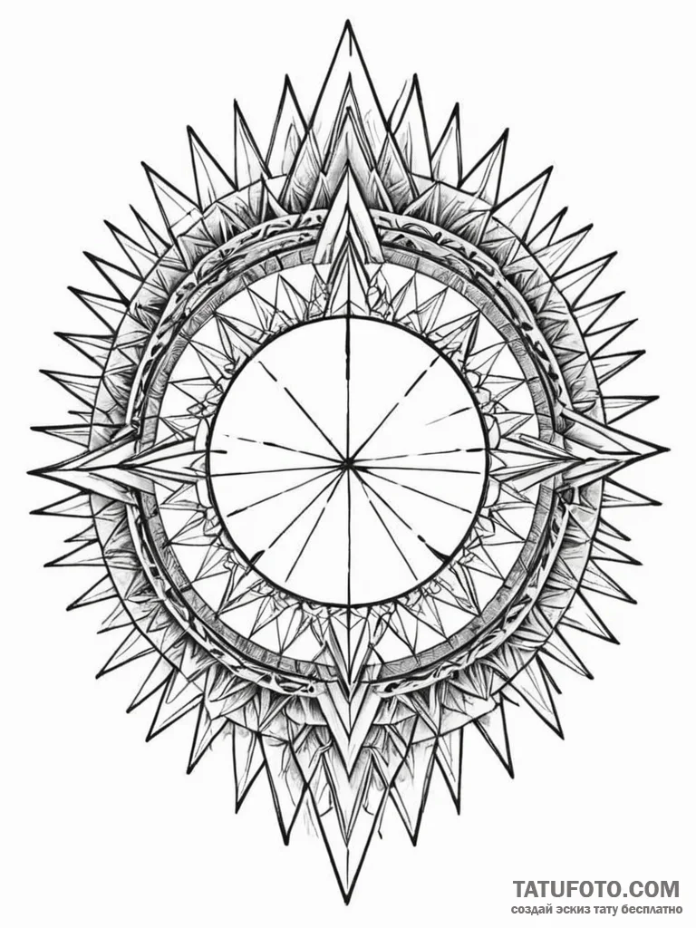 Tattoo sketch, reality’s fragmented mirror, a… — эскиз тату (№1752386895_0, 13.07.2025 06:08) — Tatufoto.com