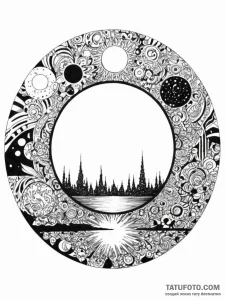 Tattoo sketch, zone of abstract serenity, a m... - эскиз тату (№1752387834_0, 13.07.2025 06:23) — Tatufoto.com