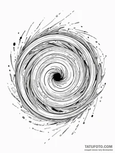 Tattoo sketch, whirlpool of what-ifs, a swirl... - эскиз тату (№1752388003_0, 13.07.2025 06:26) — Tatufoto.com