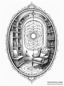 Tattoo sketch, hidden portal in a humble home... - эскиз тату (№1752388257_0, 13.07.2025 06:30) — Tatufoto.com