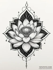 Tattoo sketch, solar powered lotus, a majesti... - эскиз тату (№1752390214_0, 13.07.2025 07:03) — Tatufoto.com