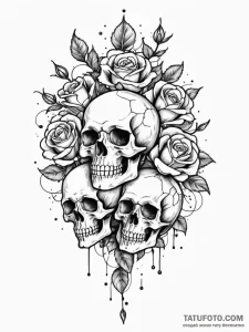 Tattoo sketch, yielding branches, data fruit,... - эскиз тату (№1752391147_0, 13.07.2025 07:19) — Tatufoto.com