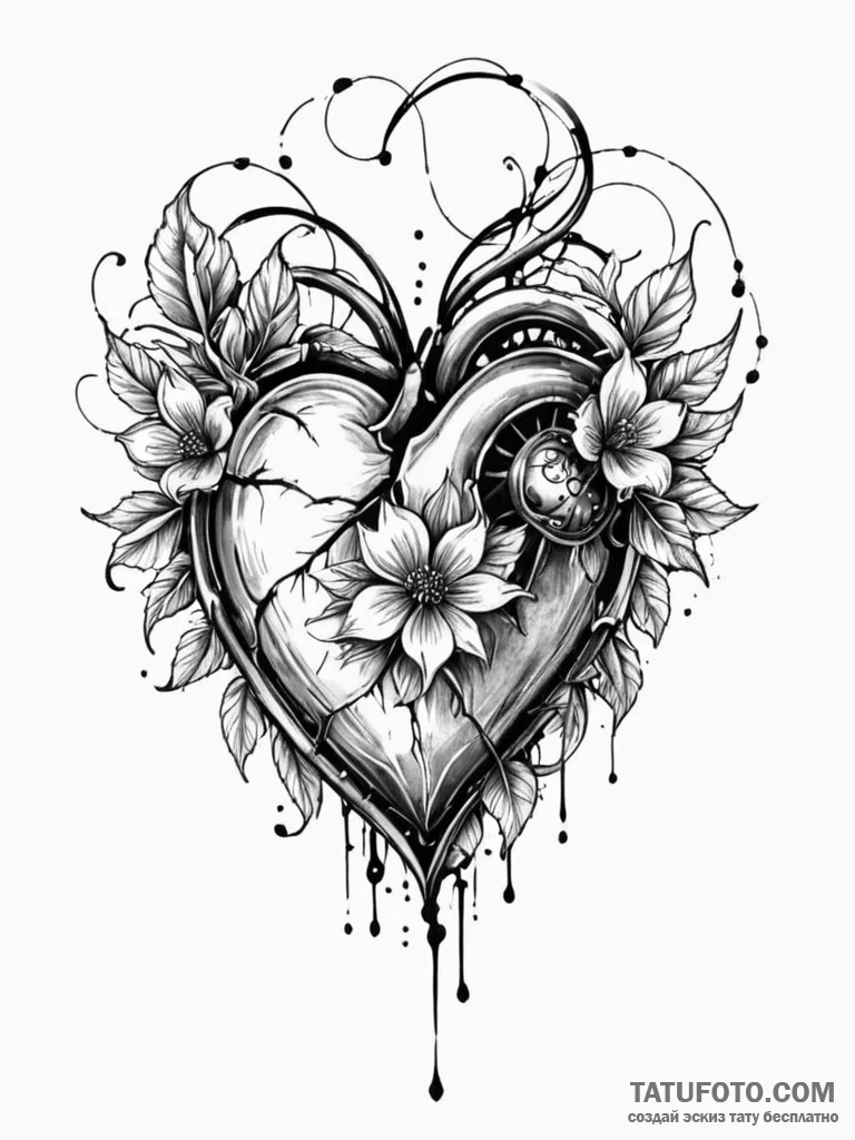 Tattoo sketch, iron heart, vulnerable core, a... - эскиз тату (№1752391913_0, 13.07.2025 07:31) — Tatufoto.com