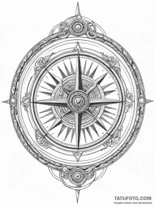 Tattoo sketch, temporal compass, reality's ha... - эскиз тату (№1752392767_0, 13.07.2025 07:46) — Tatufoto.com