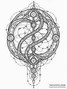 Tattoo sketch, infinity loop of innovation, a... - эскиз тату (№1752392855_0, 13.07.2025 07:47) — Tatufoto.com