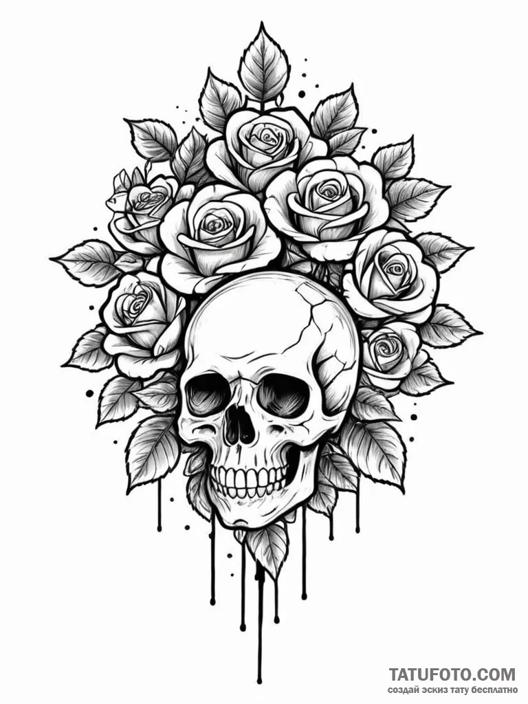 Tattoo sketch, ubiquitous data cloud tree, a... - эскиз тату (№1752393026_0, 13.07.2025 07:50) — Tatufoto.com