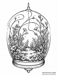 Tattoo sketch, electric ecosystem, a lush, vi... - эскиз тату (№1752393632_0, 13.07.2025 08:00) — Tatufoto.com