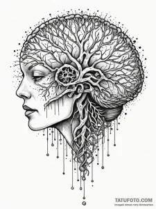 Tattoo sketch, mind palace key, a stylized, i... - эскиз тату (№1752393888_0, 13.07.2025 08:04) — Tatufoto.com