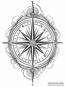 Tattoo sketch, free will's compass, a compass... - эскиз тату (№1752394237_0, 13.07.2025 08:10) — Tatufoto.com