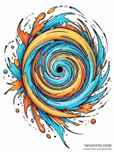 Tattoo sketch, whirlpool of what-ifs, a swirl... - эскиз тату (№1752394670_0, 13.07.2025 08:17) — Tatufoto.com